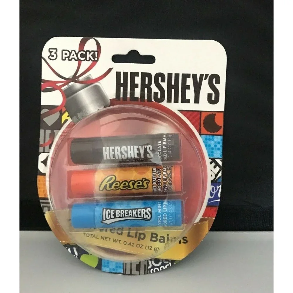 Hersheys Reeses Ice Breakers Flavored Lip Balm Set Chapped Chap Stick